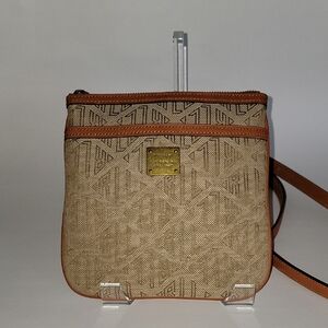 LAUREN RL SIGNATURE CANVAS CROSSBODY/SWING BAG
